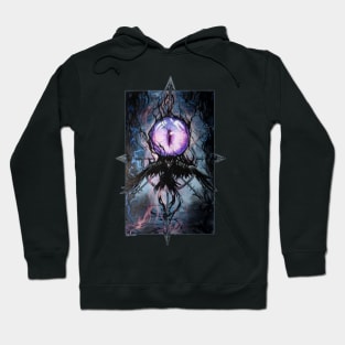 Shadows and Chaos: The Watchful Raven Hoodie